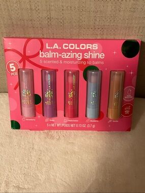 L.A. COLORS Balm-Azing Shine 5-Pack Lip Balms - Pink Packaging